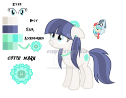 Size: 1280x1004 | Tagged: safe, artist:starflightmlp, imported from derpibooru, coco pommel, silver shill, oc, oc:material bio, pony, floppy ears, jewelry, necklace, offspring, parent:coco pommel, parent:silver shill, parents:cocoshill, pearl necklace, reference sheet, simple background, transparent background