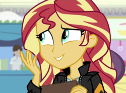 Size: 1456x1076 | Tagged: safe, imported from derpibooru, screencap, sunset shimmer, equestria girls, mirror magic, spoiler:eqg specials, book, cropped, solo