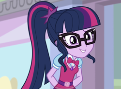 Size: 1392x1030 | Tagged: safe, imported from derpibooru, screencap, sci-twi, twilight sparkle, equestria girls, mirror magic, movie magic, spoiler:eqg specials, cropped, cute, solo