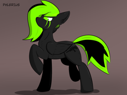 Size: 4000x3000 | Tagged: safe, artist:phlerius, imported from derpibooru, oc, oc only, oc:ultra eclipse, pegasus, pony, digital art, full body, full height, my little pony, no back, solo