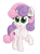 Size: 989x1350 | Tagged: safe, artist:vito, sweetie belle, pony, unicorn, cheek fluff, female, filly, horn, simple background, solo, transparent background