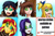 Size: 600x400 | Tagged: safe, artist:jerrydestrtoyer, imported from derpibooru, rarity, sunset shimmer, human, snake, equestria girls, :d, advertisement, barely eqg related, bust, coils, cropped, crossover, fairy tail, female, kaa eyes, kaa hypnotism paraphilia, kill la kill, lucy heartfilia, male, mind control, open mouth, patreon, patreon logo, patreon preview, ryuko matoi, smiling, tea gardner, the jungle book, wrapped up, yu-gi-oh!