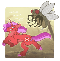 Size: 1253x1284 | Tagged: safe, artist:snootsnooter, imported from derpibooru, oc, oc only, oc:ali cure, unicorn, fallout equestria, bloatfly, female, mare