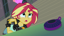 Size: 1920x1080 | Tagged: safe, imported from derpibooru, screencap, sunset shimmer, equestria girls, friendship games, friendship games bloopers, magic capture device, solo