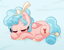 Size: 1000x783 | Tagged: safe, artist:fannytastical, edit, imported from derpibooru, cozy glow, pegasus, pony, cozybetes, cropped, cute, eyes closed, female, filly, freckles, lying down, prone, sleeping, solo, unshorn fetlocks