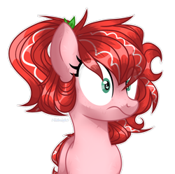 Size: 2060x2052 | Tagged: safe, artist:midnightmusic, imported from derpibooru, oc, oc only, oc:shimmy, oc:strawberry glaze, earth pony, pony, meep, scared, simple background, solo, spooked, transparent background