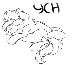 Size: 2627x2355 | Tagged: safe, artist:toptian, imported from derpibooru, oc, oc only, earth pony, pony, commission, duo, earth pony oc, eyes closed, hug, lineart, monochrome, your character here