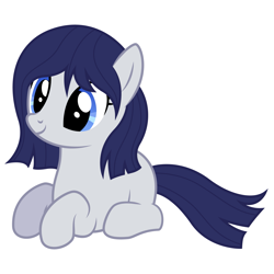 Size: 2667x2667 | Tagged: safe, artist:willow krick, imported from derpibooru, oc, earth pony, pony, cute, female, lying down, mare, prone, simple background, smiling, white background