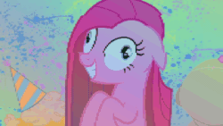 Size: 640x360 | Tagged: safe, edit, edited screencap, editor:theedgyduck, imported from derpibooru, screencap, pinkie pie, party of one, animated, error, glitch, glitch art, photomosh, pinkamena diane pie