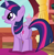 Size: 447x452 | Tagged: safe, imported from derpibooru, screencap, twilight sparkle, pony, unicorn, spike at your service, butt, cropped, cushion, female, golden oaks library, mare, pillow, plot, solo, twibutt, unicorn twilight