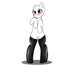 Size: 1000x867 | Tagged: safe, artist:yumomochan, imported from derpibooru, auction, bipedal, blushing, clothes, commission, latex, latex socks, sketch, socks, standing, standing on two hooves, ych sketch, your character here