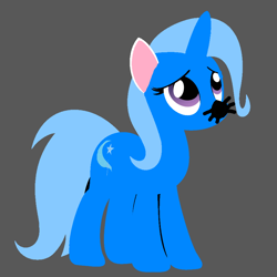 Size: 894x894 | Tagged: safe, artist:owlhouse35, imported from derpibooru, trixie, pony, unicorn, cat ears, female, gray background, mare, simple background, solo