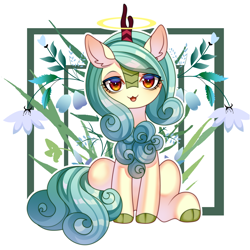 Size: 2050x2050 | Tagged: safe, artist:alus, imported from derpibooru, oc, oc:seven sister, kirin, halo, kirin-ified, looking at you, solo, species swap