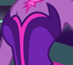 Size: 278x247 | Tagged: safe, imported from derpibooru, screencap, sci-twi, twilight sparkle, equestria girls, friendship games, bare shoulders, boobshot, breasts, cropped, midnight sparkle, pictures of chests, sleeveless, strapless