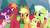 Size: 1920x1080 | Tagged: safe, imported from derpibooru, screencap, apple bloom, applejack, big macintosh, granny smith, sugar belle, earth pony, pony, unicorn, season 9, the ending of the end, hug, scared