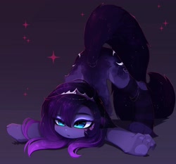 Size: 4096x3822 | Tagged: safe, artist:magnaluna, imported from derpibooru, princess luna, cat, cat pony, original species, catified, crown, face down ass up, high res, jewelry, leg fluff, paw pads, paws, princess mewna, regalia, solo, species swap, underpaw