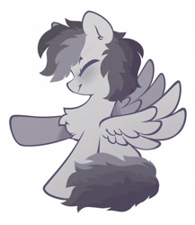 Size: 2000x2300 | Tagged: safe, artist:mirtash, imported from derpibooru, rainbow dash, pegasus, pony, monochrome, simple background, solo, white background