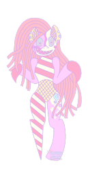 Size: 1024x1937 | Tagged: safe, artist:lolitablue, imported from derpibooru, pinkie pie, oc, oc only, oc:candymare, earth pony, semi-anthro, pinkamena diane pie, simple background, smiling, solo, transparent background