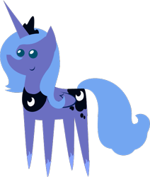 Size: 559x660 | Tagged: safe, artist:zacatron94, imported from derpibooru, princess luna, alicorn, pony, cropped, cute, female, hoof shoes, jewelry, lunabetes, mare, peytral, pointy ponies, s1 luna, simple background, smiling, solo, tiara, transparent background, vector