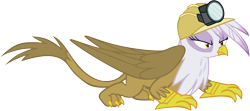 Size: 8245x3676 | Tagged: safe, artist:memnoch, imported from derpibooru, gilda, griffon, absurd resolution, helmet, mining helmet, simple background, solo, transparent background, vector