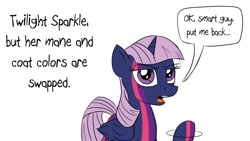 Size: 1200x675 | Tagged: safe, artist:pony-berserker, imported from derpibooru, twilight sparkle, alicorn, pony, pony-berserker's twitter sketches, recolor, solo, talking to viewer, twilight is not amused, twilight sparkle (alicorn), twilight sparkle is not amused, unamused