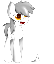 Size: 1643x1955 | Tagged: safe, artist:almaustral, imported from derpibooru, oc, oc only, earth pony, pony, earth pony oc, open mouth, signature, simple background, smiling, solo, white background