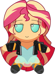 Size: 1161x1548 | Tagged: safe, artist:vidorii, imported from derpibooru, sunset shimmer, equestria girls, cute, fumo, plushie, shimmerbetes, simple background, solo, touhou, transparent background