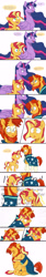 Size: 1621x9573 | Tagged: safe, artist:chub-wub, imported from derpibooru, sunburst, sunset shimmer, twilight sparkle, alicorn, pony, unicorn, the last problem, alternate universe, apology, beard, blushing, brother and sister, clothes, comic, crying, eyes closed, facial hair, feels, female, forgiveness, glasses, heartwarming, hug, looking at each other, male, mare, markings, older, older sunburst, older twilight, open mouth, princess twilight 2.0, raised hoof, remorse, robe, sad, siblings, simple background, sitting, sockless sunburst, stallion, sunburst the bearded, sunburst's cloak, sunburst's glasses, sunburst's robe, sunny siblings, twilight sparkle (alicorn), uniorn, white background