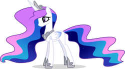 Size: 1280x704 | Tagged: safe, artist:helenosprime, imported from derpibooru, oc, oc only, oc:etheria, alicorn, pony, colored wings, crown, ethereal mane, female, gradient wings, jewelry, mare, not celestia, regalia, simple background, solo, transparent background, wings