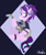 Size: 4455x5336 | Tagged: safe, artist:samsailz, imported from derpibooru, starlight glimmer, pony, unicorn, bags under eyes, edgelight glimmer, electric guitar, female, guitar, heavy metal, lineless, looking back, mare, metal, musical instrument, punk, punk rock, rock, rock (music), sitting, smiling, solo