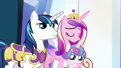 Size: 1920x1080 | Tagged: safe, imported from derpibooru, screencap, princess cadance, princess flurry heart, shining armor, the ending of the end