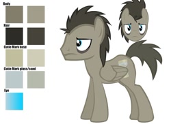 Size: 900x655 | Tagged: safe, artist:ocarinaplaya, imported from derpibooru, doctor whooves, time turner, pegasus, pony, ask discorded whooves, bags under eyes, discord whooves, discorded, male, missing accessory, race swap, reference sheet, simple background, solo, stallion