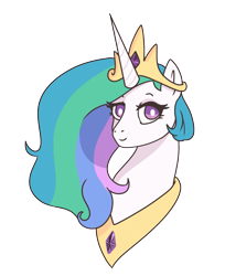 Size: 1039x1273 | Tagged: safe, artist:snorikefjell, imported from derpibooru, princess celestia, alicorn, pony, bust, female, jewelry, mare, peytral, simple background, solo, tiara, transparent background