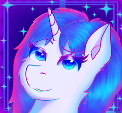 Size: 3128x2914 | Tagged: safe, artist:legionsunite, imported from derpibooru, oc, oc only, oc:magenta pulse, pony, unicorn, color porn, colorful, female, mare, simple background, solo, stars