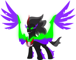 Size: 4096x3248 | Tagged: safe, artist:tentavamp, imported from derpibooru, king sombra, pony of shadows, fusion, shadow lord sombra, simple background, white background