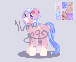 Size: 1100x906 | Tagged: safe, artist:yumomochan, imported from derpibooru, oc, earth pony, adoptable, adoption, auction, auction open, female, mare, moodboard, original character do not steal, pink pony, stars