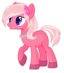 Size: 1588x1824 | Tagged: safe, artist:thieeur-nawng, artist:tocyabases, imported from derpibooru, oc, oc only, earth pony, pony, base used, collar, colored hooves, earth pony oc, simple background, solo, transparent background