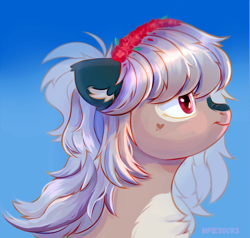 Size: 2955x2810 | Tagged: safe, artist:_mpiesocks, artist:raily, imported from derpibooru, oc, earth pony, bust, portrait, wreath