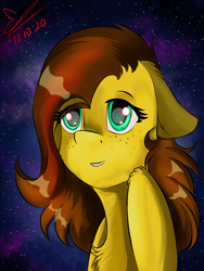 Size: 1010x1346 | Tagged: safe, artist:yuris, imported from derpibooru, oc, oc only, oc:yuris, pegasus, pony, moon, redraw, solo