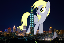 Size: 3300x2200 | Tagged: safe, artist:dashiesparkle edit, artist:timo volz, edit, editor:jaredking203, imported from derpibooru, vector edit, derpy hooves, pegasus, pony, building, city, derpyzilla, female, giant derpy hooves, giant pegasus, giant pony, giantess, high res, highrise ponies, irl, macro, mare, mega giant, photo, ponies in real life, skyline, taipei, taiwan, vector