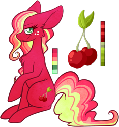 Size: 697x745 | Tagged: safe, artist:velnyx, imported from derpibooru, oc, oc only, oc:cherry delight, earth pony, pony, female, mare, reference sheet, simple background, solo, transparent background