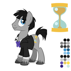 Size: 504x504 | Tagged: safe, artist:lissystrata, imported from derpibooru, doctor whooves, time turner, earth pony, pony, bowtie, doctor who, hourglass, male, ponified, reference sheet, second doctor, simple background, solo, stallion, the doctor, transparent background, unshorn fetlocks, vector