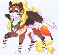 Size: 3258x3052 | Tagged: safe, artist:frozensoulpony, imported from derpibooru, oc, oc only, oc:okimba, pegasus, pony, solo, traditional art, two toned wings, wings