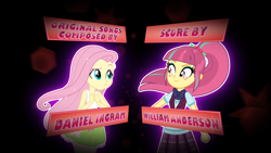 Size: 1920x1080 | Tagged: safe, imported from derpibooru, screencap, fluttershy, sour sweet, equestria girls, friendship games, credits, daniel ingram, female, opening credits, william anderson