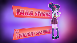 Size: 1920x1080 | Tagged: safe, imported from derpibooru, screencap, sci-twi, twilight sparkle, equestria girls, friendship games, clothes, credits, female, opening credits, socks, solo, tara strong