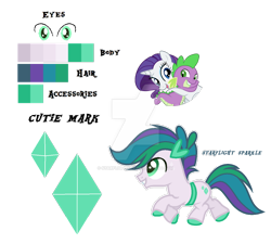 Size: 800x720 | Tagged: safe, artist:starflightmlp, imported from derpibooru, rarity, spike, oc, oc:fortune, dracony, dragon, hybrid, pony, female, interspecies offspring, male, offspring, parent:rarity, parent:spike, parents:sparity, shipping, simple background, sparity, straight, transparent background