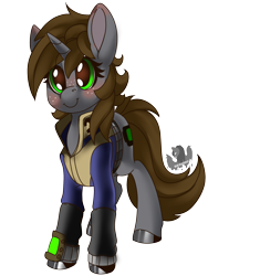 Size: 2030x2160 | Tagged: safe, artist:brainiac, derpibooru exclusive, imported from derpibooru, oc, oc only, oc:littlepip, pony, unicorn, fallout equestria, clothes, colored hooves, cute, female, mare, ocbetes, pipabetes, simple background, solo, transparent background