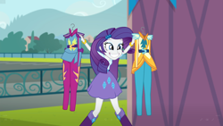 Size: 1920x1080 | Tagged: safe, imported from derpibooru, screencap, rarity, equestria girls, friendship games, boots, bracelet, clothes, cute, cutie mark, cutie mark accessory, cutie mark hair accessory, cutie mark on clothes, excited, friendship games motocross outfit, friendship games outfit, grin, hair accessory, jewelry, motocross outfit, motocross outfits, motorcycle outfit, outfits, raribetes, rarity being rarity, shoes, skirt, smiling, tri-cross relay outfit