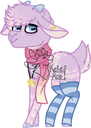 Size: 386x539 | Tagged: safe, artist:kryptidkitty, artist:mourningfog, imported from derpibooru, oc, oc only, pony, clothes, floppy ears, scarf, simple background, socks, striped socks, transparent background