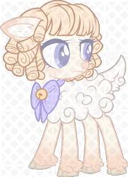 Size: 857x1183 | Tagged: safe, artist:kryptidkitty, artist:mourningfog, imported from derpibooru, oc, oc only, pony, sheep, sheep pony, bell, simple background, solo, transparent background